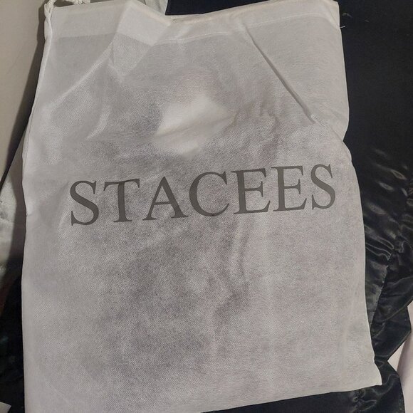 NWT Stacees Purple Satin Dress Prom Maxi Lace Up XS - Picture 5 of 5